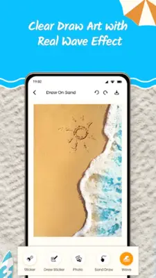 Draw Beach Sand Name Art android App screenshot 1